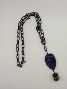 Women's Blue Sodalite Pendant Necklace